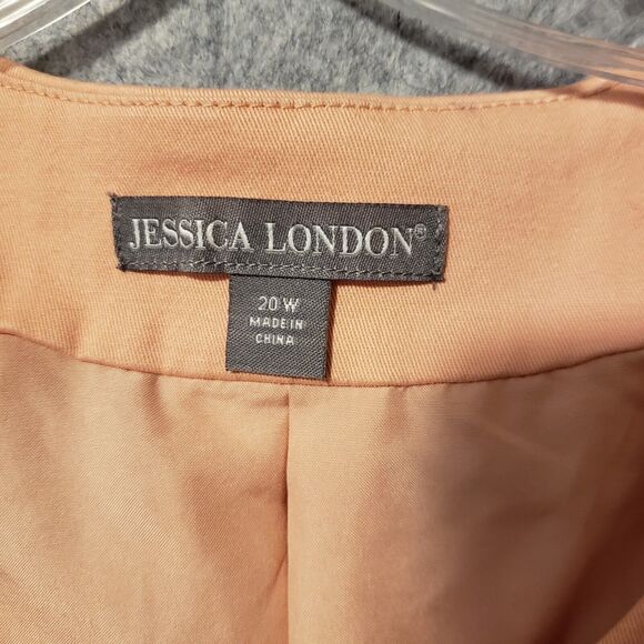 Jessica London Lace Jacket 20W  Pale Peach Lightweight, Lined,  Zip front Dressy - Picture 8 of 13